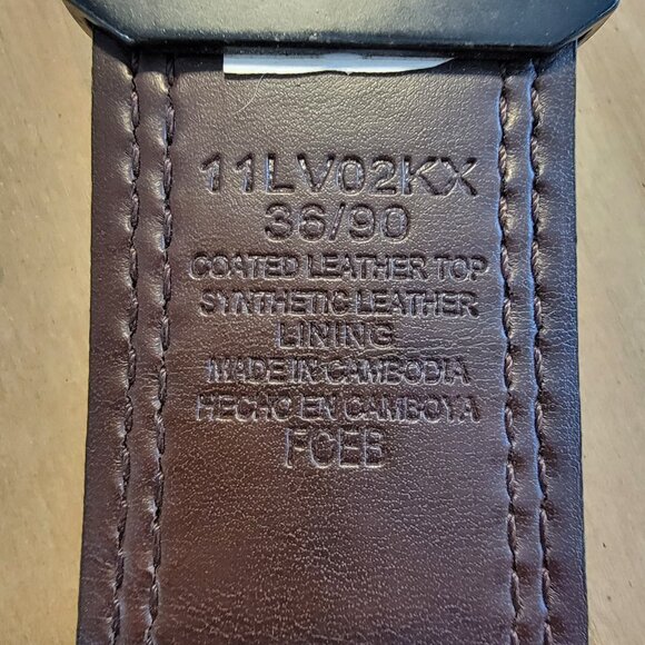 Levi's Belt Men's Brown Black Coated‎ Leather Reversible Metal Buckle 36 Classic - Picture 5 of 5